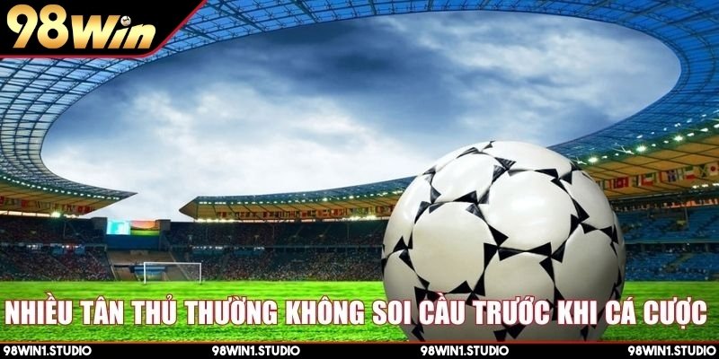 Nhiều tân thủ thường không soi cầu trước khi cá cược 